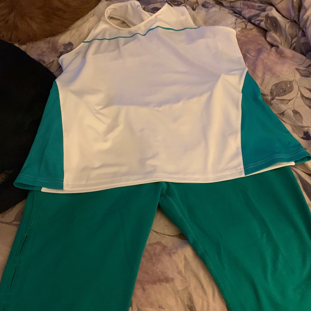Fabletics crop legging with matching top